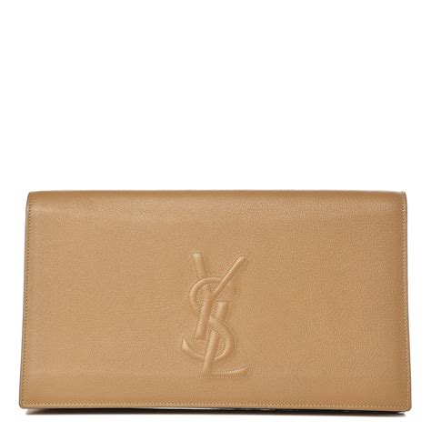 yves saint laurent belle de jour clutch|SAINT LAURENT Calfskin Large Belle De Jour Clutch Beige .